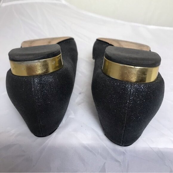 Charlotte Olympia Kitty Glitter Metallic Ballet Flats Cat Shoes Loafers Slides - Picture 10 of 15